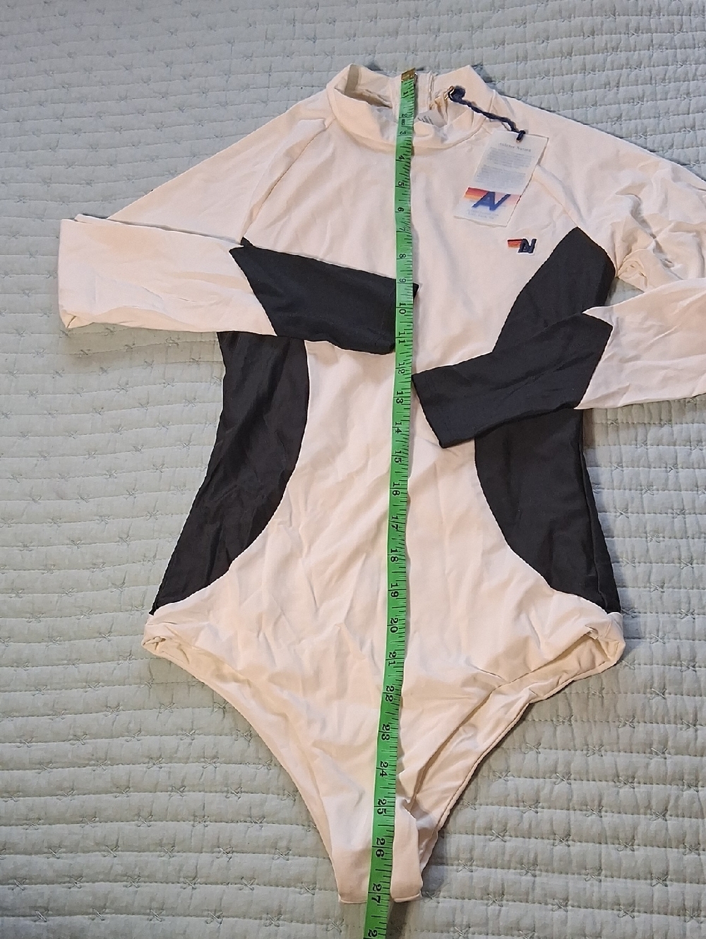 Aviator Nation Cream And Black Surf Suit - Picture 11 of 12